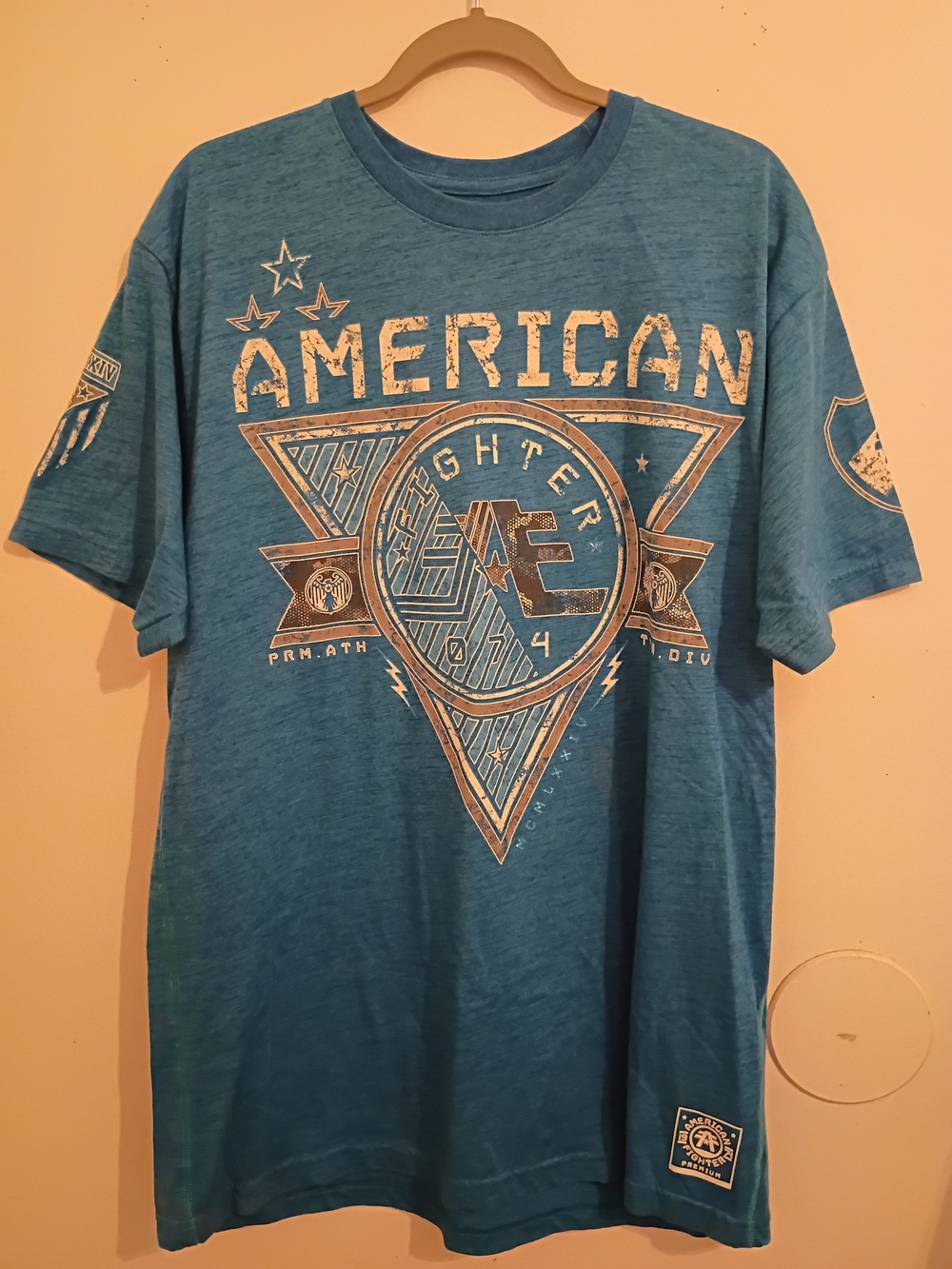 American Fighter Men's Teal Graphic Tee Sz 2XL